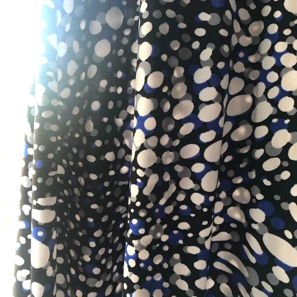Perceptions NY Chic Navy and White Patterned Midi Dress - Picture 6 of 11